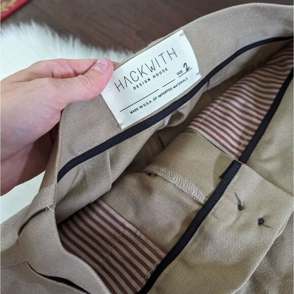 Hackwith Design House Sustain Tailored Barrel Leg Trouser khaki brown 2 - Picture 10 of 11